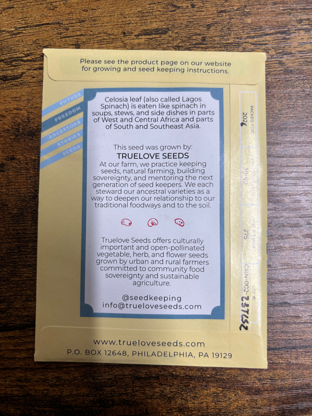 Efo Shoko (Lagos Spinach) Seeds